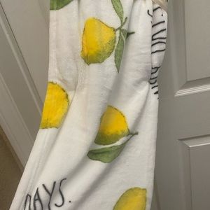 Rae Dunn sunny days lemons blanket